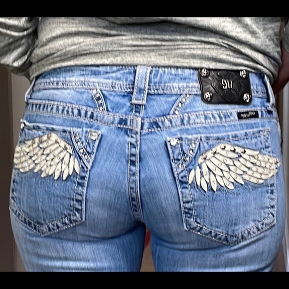 Miss Me Denim - Miss Me Angel Wings boot cut jeans (31)